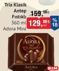 ADORA MİNİ TRİA KLASİK ANTEP FISTIKLI DONDURMA 360 ML
